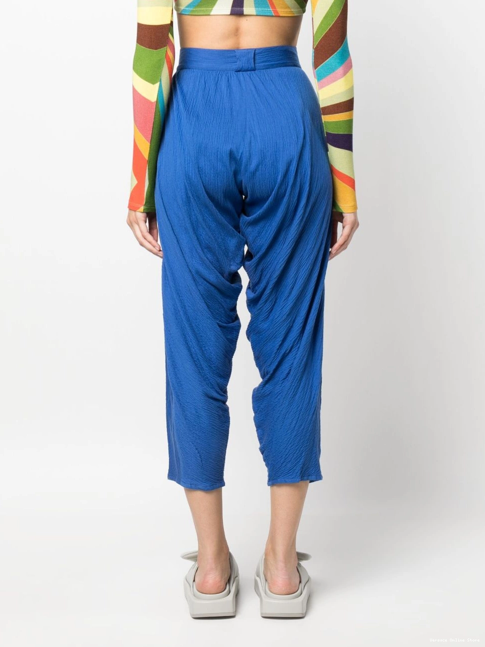 Affordable 1970s draped trousers cropped Women Versace 0816